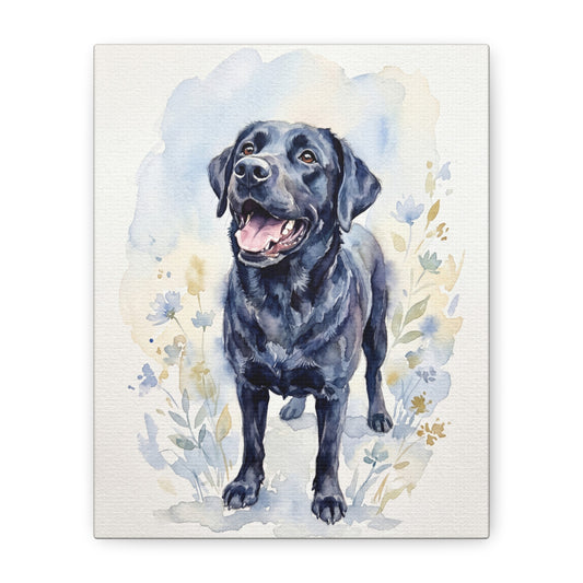 Custom Pet Portrait Canvas — Watercolor Style