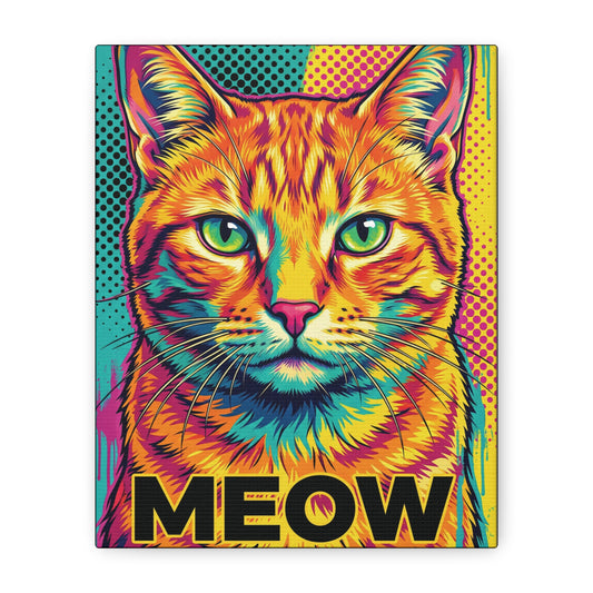 Custom Pet Portrait Canvas — Pop Art Style