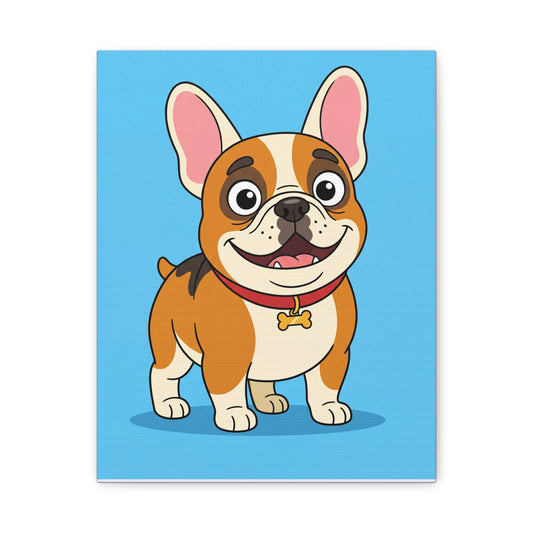 Custom Pet Portrait Canvas — Cartoon Style